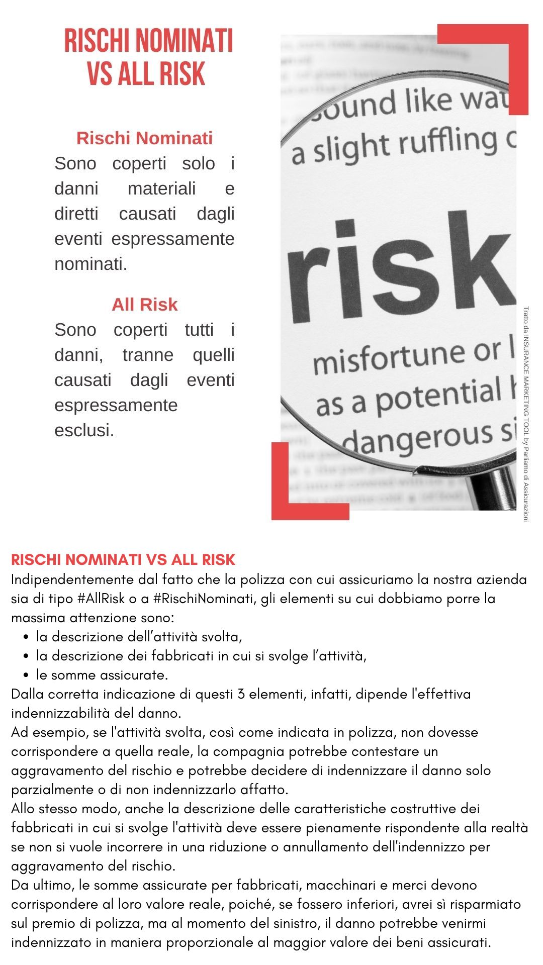 ICS Professional - Rischi nominati vs all risk